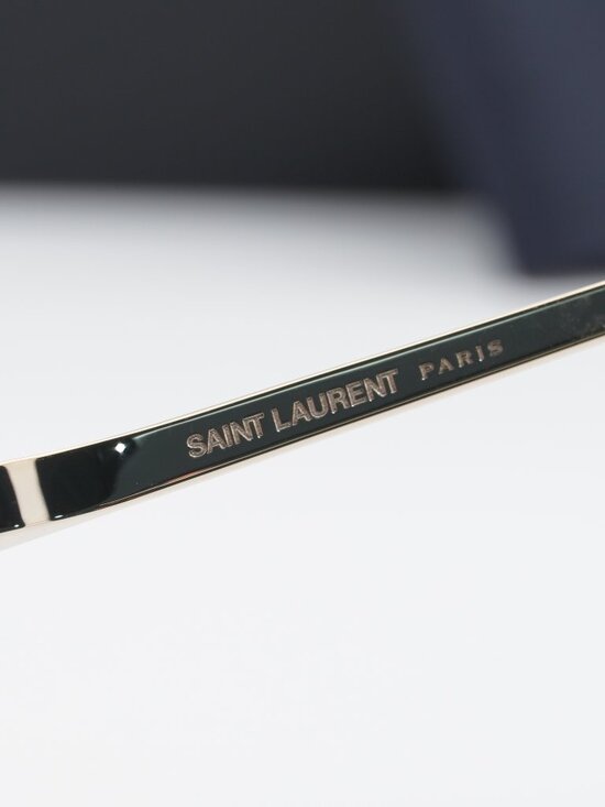 Saint Laurent SL555 003 Round Sunglasses - Gold / Brown main image 8